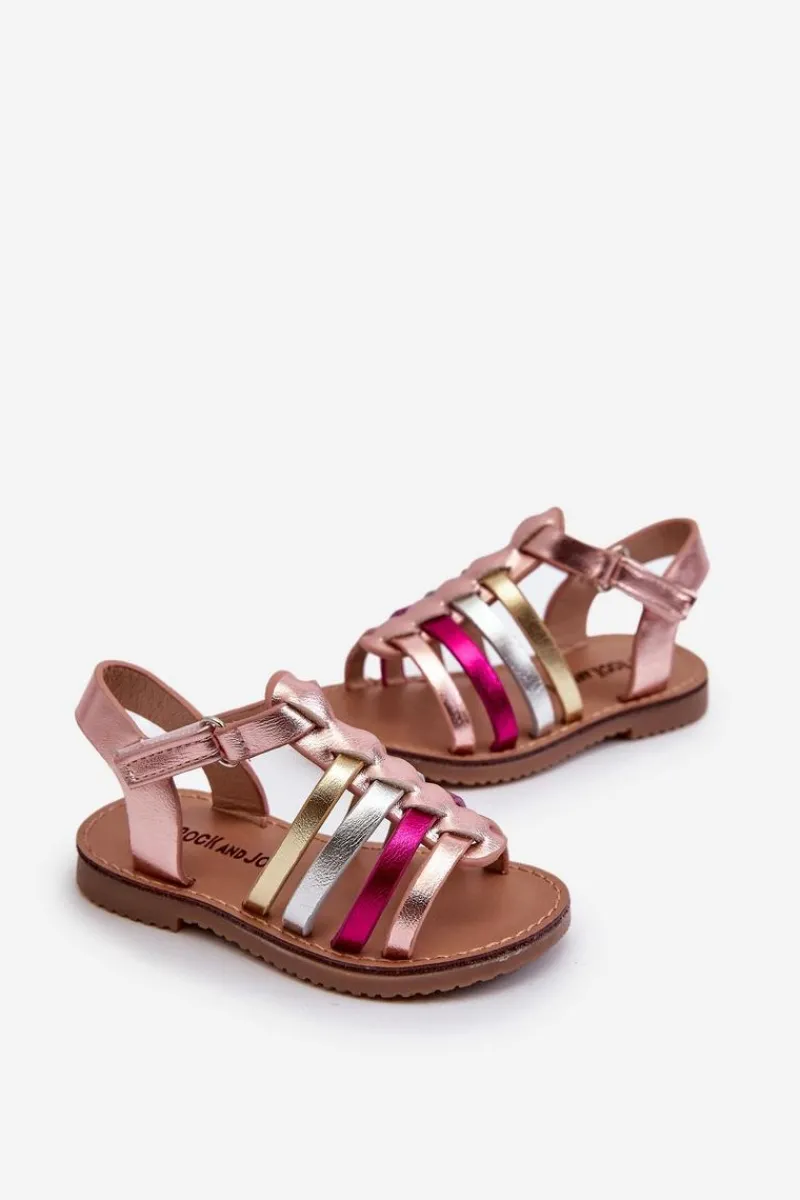 Dziewczęce>Boto Sandałki Gladiatorki Dziecięce Zapinane Na Rzep Multikolor Radovia Wielokolorowy