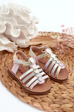 Online Boto Sandałki Gladiatorki Dziecięce Zapinane Na Rzep Multikolor Radovia Wielokolorowy