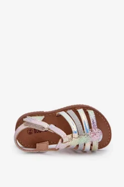 Online Boto Sandałki Gladiatorki Dziecięce Zapinane Na Rzep Multikolor Radovia Wielokolorowy