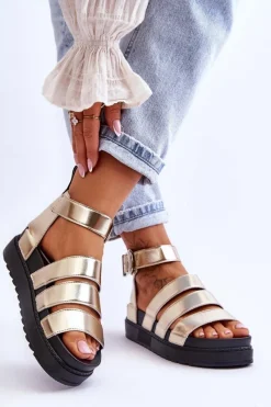 Sandały Płaskie><noscript><img width=