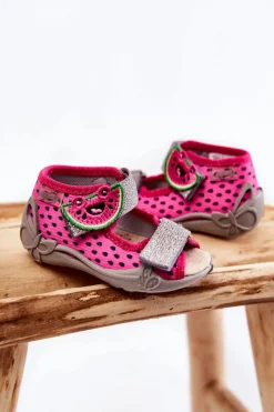 Dziewczęce|Dziewczęce>BEFADO Sandałki Na Rzep Arbuz 342P045 Różowe