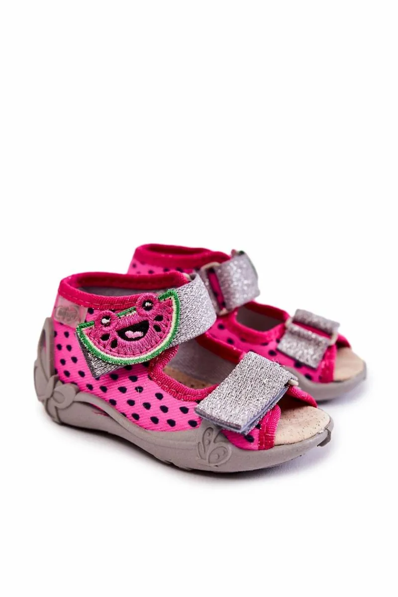 Dziewczęce|Dziewczęce>BEFADO Sandałki Na Rzep Arbuz 342P045 Różowe