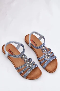 Sandały Płaskie><noscript><img width=