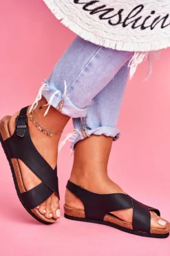 Sale Big Star Shoes Sandały Damskie Big Star Czarne FF274621