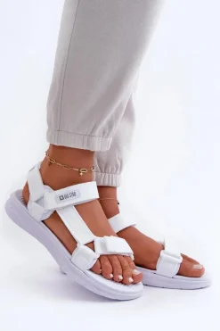 Best Big Star Shoes Sandały Damskie Big Star FF274A603 Białe Biały