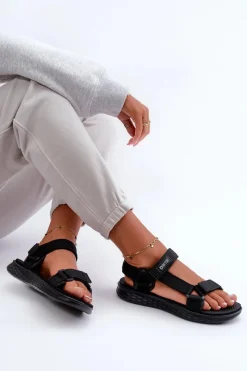 New Big Star Shoes Sandały Damskie Big Star FF274A600 Czarne Czarny