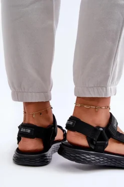 New Big Star Shoes Sandały Damskie Big Star FF274A600 Czarne Czarny