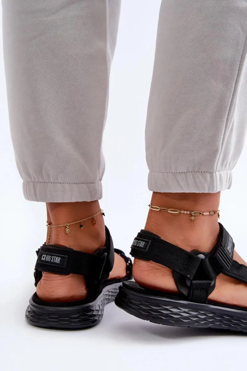 New Big Star Shoes Sandały Damskie Big Star FF274A600 Czarne Czarny