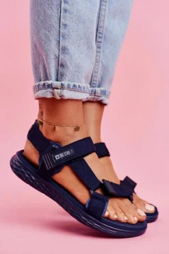 Sale Big Star Shoes Sandały Damskie Big Star FF274A601 Granatowe
