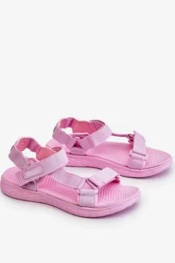 Sandały Płaskie|Sandały Big Star></noscript>Big Star Shoes Sandały Damskie Big Star LL274A100 Różowe Różowy