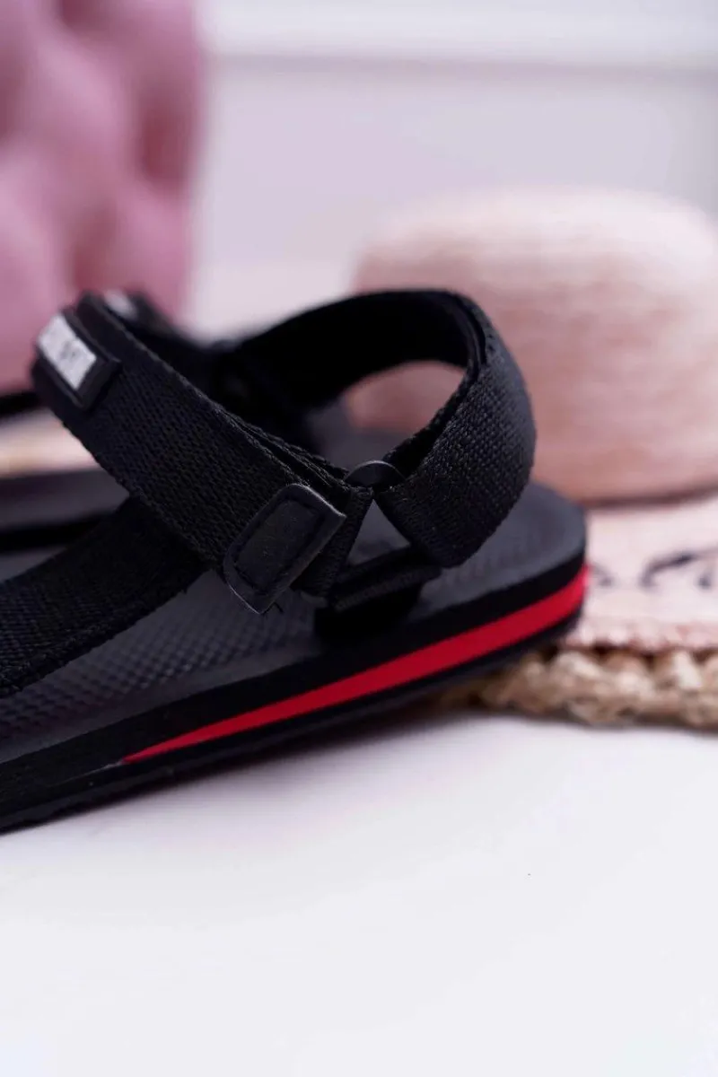 New Big Star Shoes Sandały Damskie Big Star Na Rzepy Czarne DD274A282