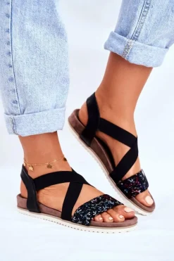 Hot Evento Sandały Damskie Eleganckie Czarne Morrin