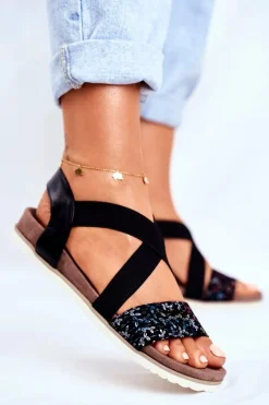 Hot Evento Sandały Damskie Eleganckie Czarne Morrin