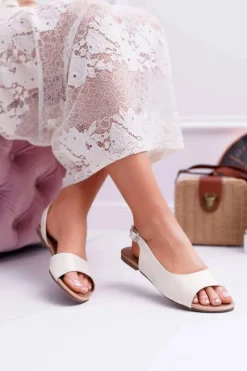 Sandały Płaskie><noscript><img width=