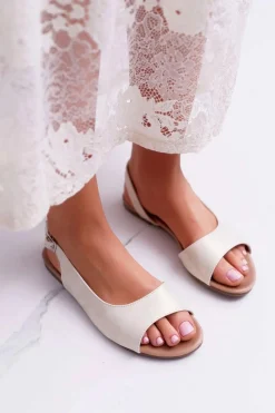 Sandały Płaskie><noscript><img width=