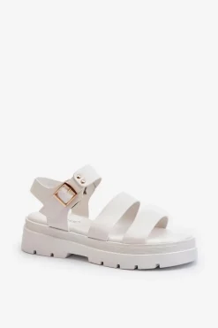 Sandały Płaskie><noscript><img width=