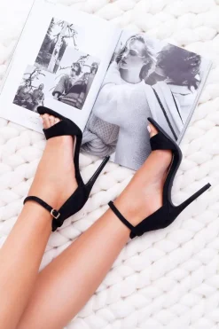 Best Sandały Damskie Na Obcasie Czarne Filem Damskie Sandały Na Obcasie