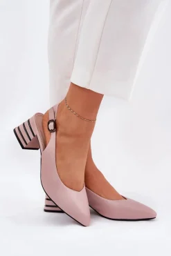 Sale Buty damskie Vinceza Sandały Damskie Na Obcasie Ze Szpiczastymi Noskami Vinceza 62217 Brudny Róż