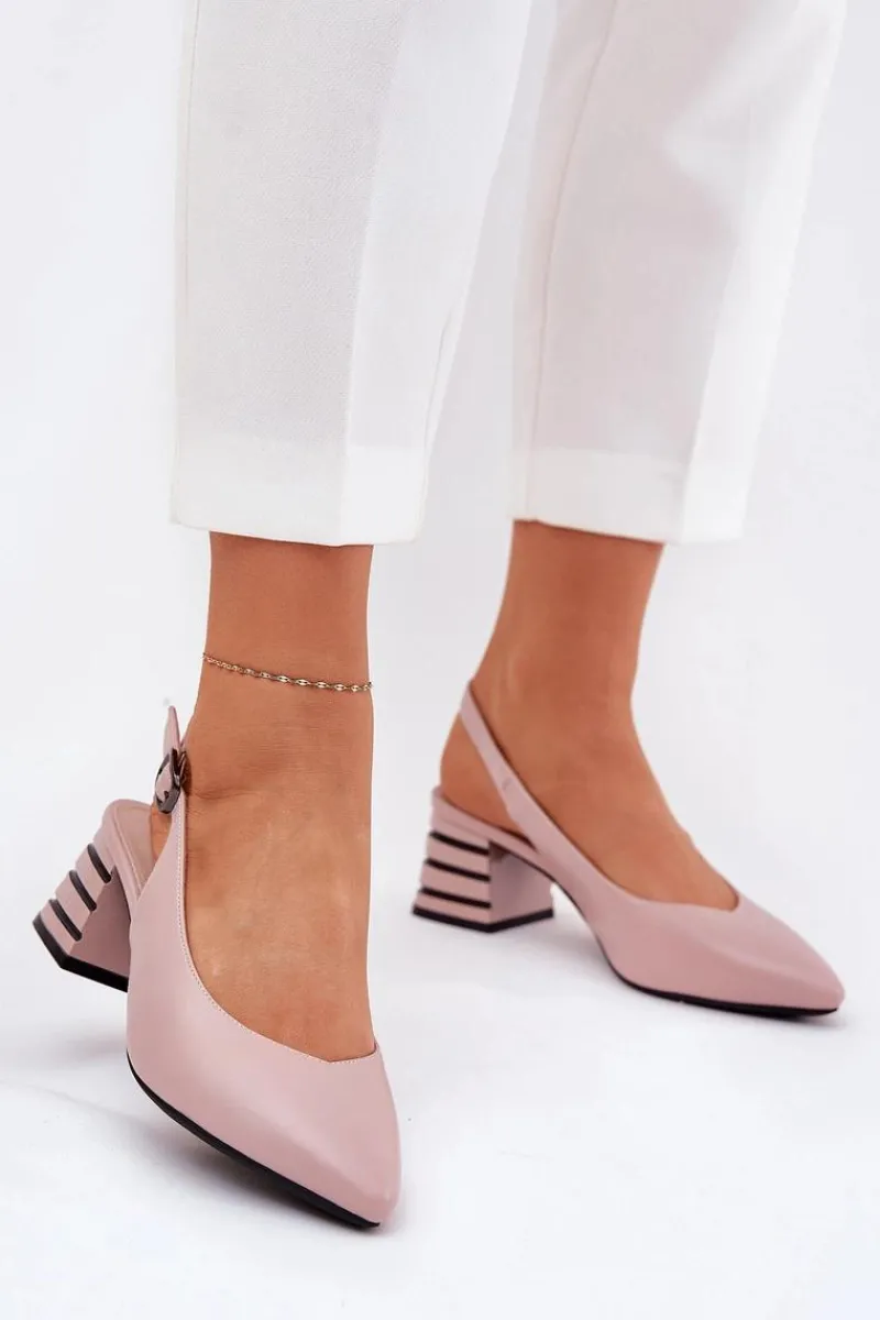 Sale Buty damskie Vinceza Sandały Damskie Na Obcasie Ze Szpiczastymi Noskami Vinceza 62217 Brudny Róż