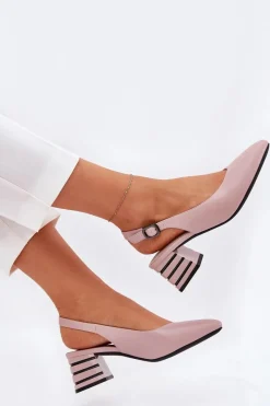 Sale Buty damskie Vinceza Sandały Damskie Na Obcasie Ze Szpiczastymi Noskami Vinceza 62217 Brudny Róż