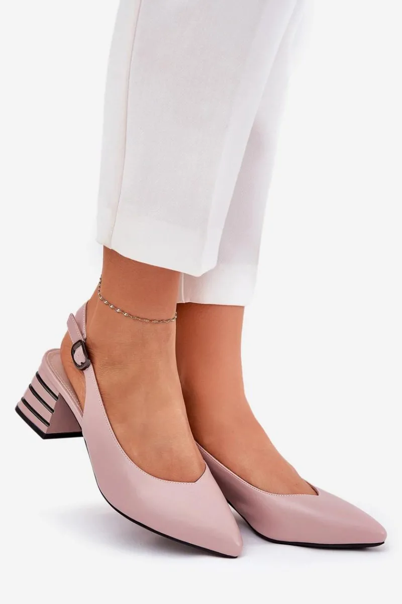 Sale Buty damskie Vinceza Sandały Damskie Na Obcasie Ze Szpiczastymi Noskami Vinceza 62217 Brudny Róż