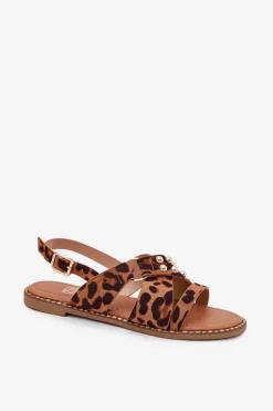 Sandały Płaskie><noscript><img width=