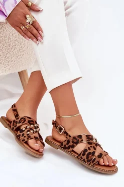 Sandały Płaskie><noscript><img width=