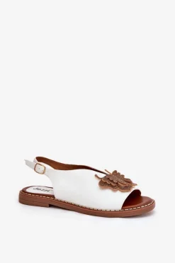 Sandały Płaskie><noscript><img width=