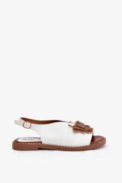 Sandały Płaskie><noscript><img width=