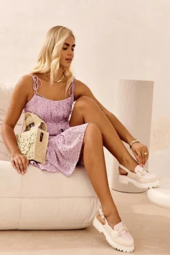 Outlet Sandały Damskie Na Płaskim Obcasie Z Ozdobą Beżowe D&A MR38-656 Damskie Sandały Płaskie