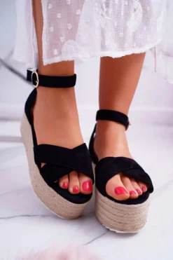 Sandały Płaskie><noscript><img width=