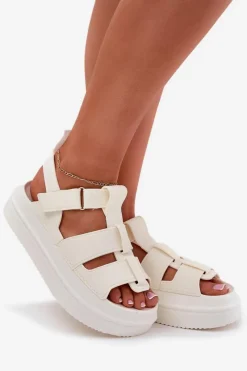 Sandały Płaskie><noscript><img width=