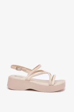 Sandały Płaskie><noscript><img width=