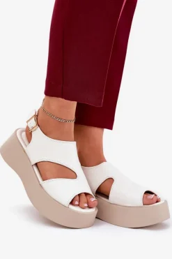 Sandały Płaskie><noscript><img width=