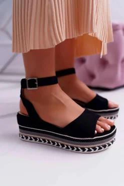 Sandały Płaskie><noscript><img width=