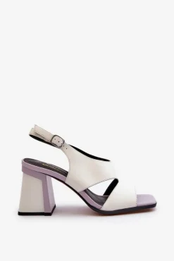 Sandały Na Słupku|Sandały Na Obcasie><noscript><img width=