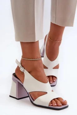 Sandały Na Słupku|Sandały Na Obcasie><noscript><img width=