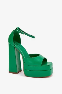 Sandały Na Słupku|Sandały Na Obcasie><noscript><img width=