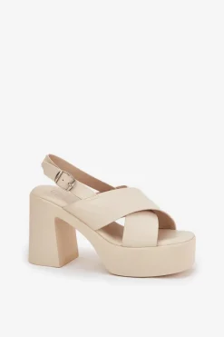 Sandały Na Słupku|Sandały Na Obcasie><noscript><img width=