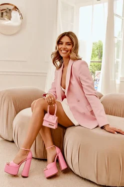 Sandały Na Słupku|Sandały Na Obcasie>Boto Sandały Damskie Na Słupku I Platformie Różowe Beloria