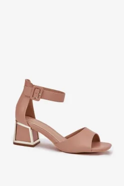 Sale Evento Sandały Damskie Na Słupku Nude Zennia