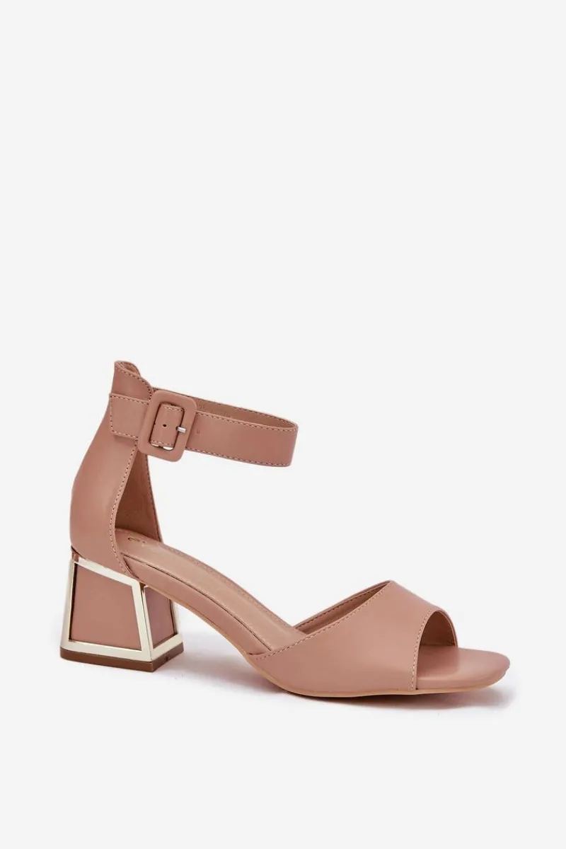Sale Evento Sandały Damskie Na Słupku Nude Zennia