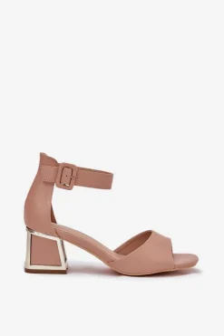 Sale Evento Sandały Damskie Na Słupku Nude Zennia