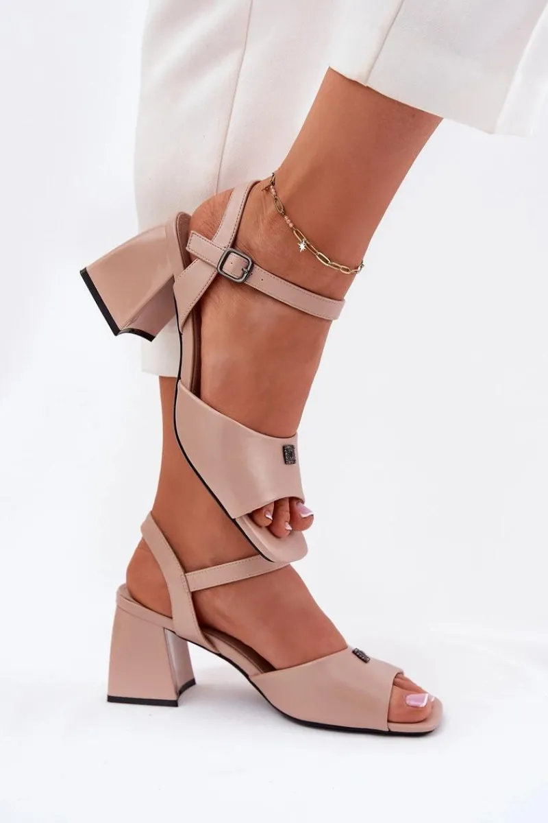 Sandały Na Słupku|Sandały Na Obcasie>Buty damskie Vinceza Sandały Damskie Na Słupku Vinceza 62235 Beżowe Beżowy