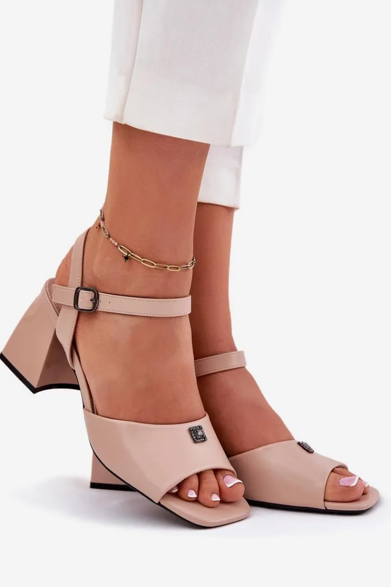 Sandały Na Słupku|Sandały Na Obcasie>Buty damskie Vinceza Sandały Damskie Na Słupku Vinceza 62235 Beżowe Beżowy