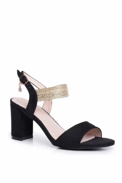 Sandały Na Słupku|Sandały Na Obcasie><noscript><img width=