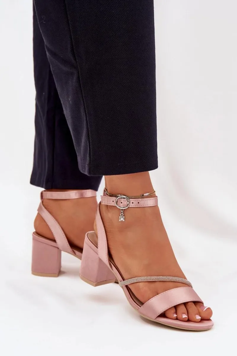 Sandały Na Słupku|Sandały Na Obcasie>Buty damskie Vinceza Sandały Damskie Na Słupku Z Cyrkoniami Vinceza 20268 Beżowe Beżowy