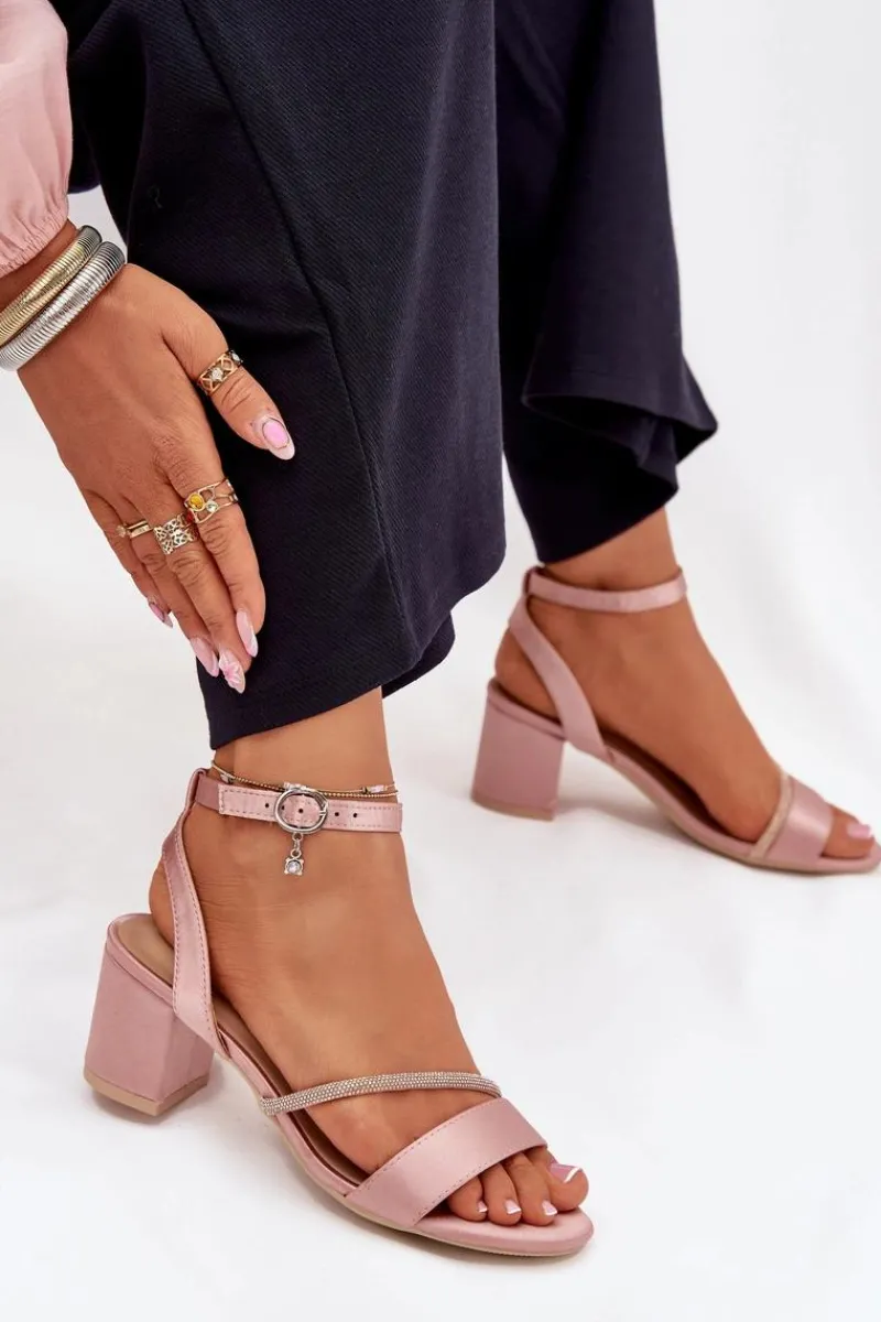 Sandały Na Słupku|Sandały Na Obcasie>Buty damskie Vinceza Sandały Damskie Na Słupku Z Cyrkoniami Vinceza 20268 Beżowe Beżowy