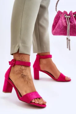 Sandały Na Słupku|Sandały Na Obcasie><noscript><img width=