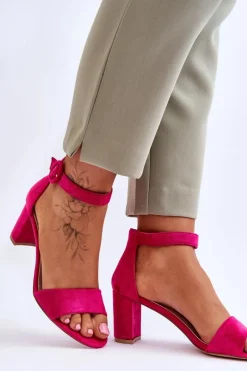 Sandały Na Słupku|Sandały Na Obcasie><noscript><img width=